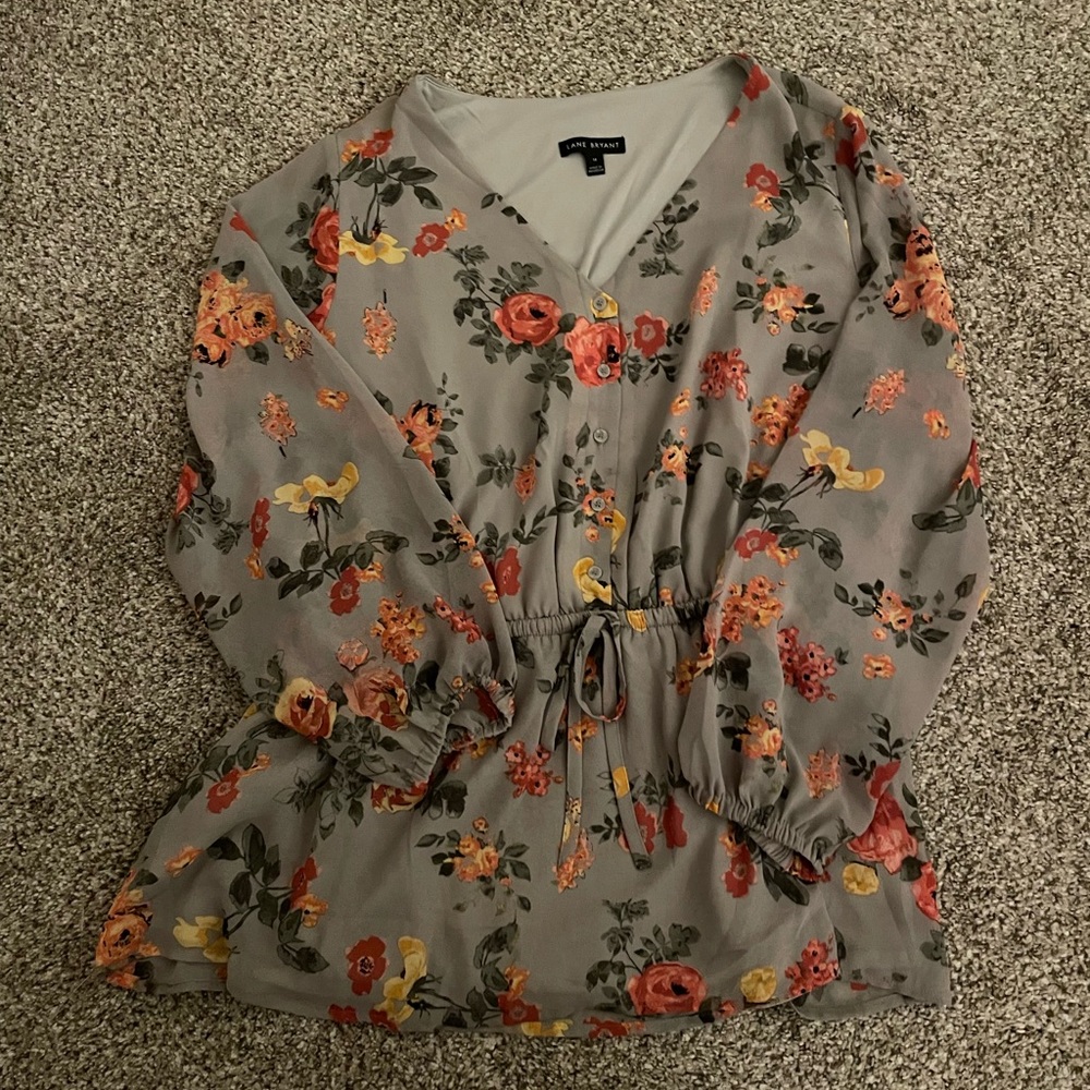 Long sleeve peplum blouse